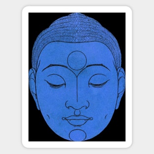 Buddha blue zen Sticker